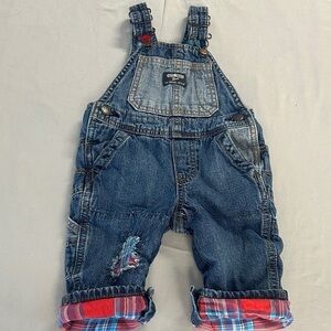 OshKosh B'gosh - Kids Lined Denim Overalls with Patch design